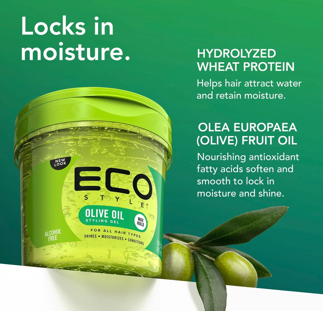 Eco Style Olive Oil Styling Gel Maximum Hold 946ml / 32oz