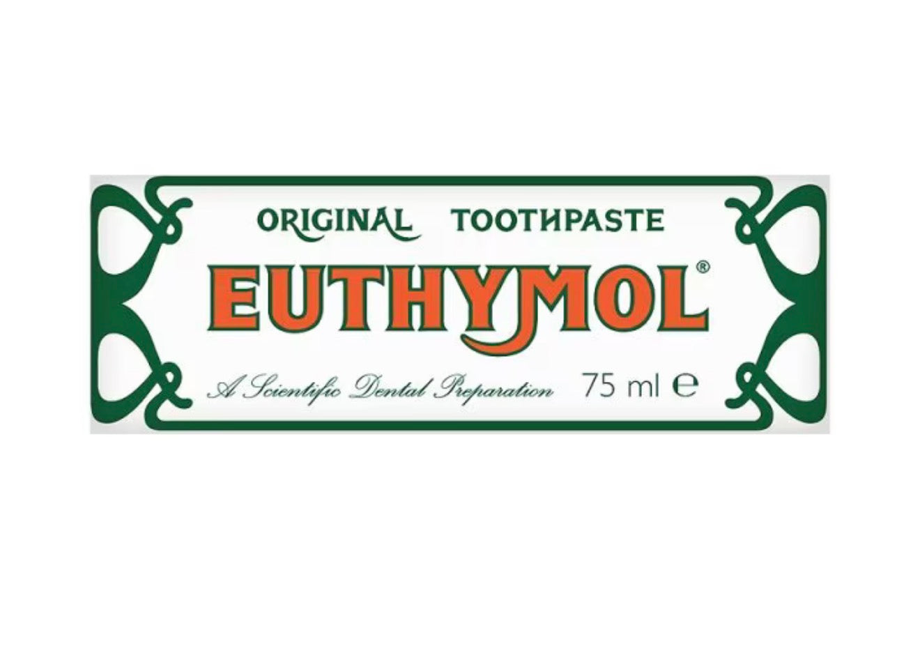 Euthymol Original Toothpaste 75ml – Strong Mint Fluoride Toothpaste for Fresh Breath