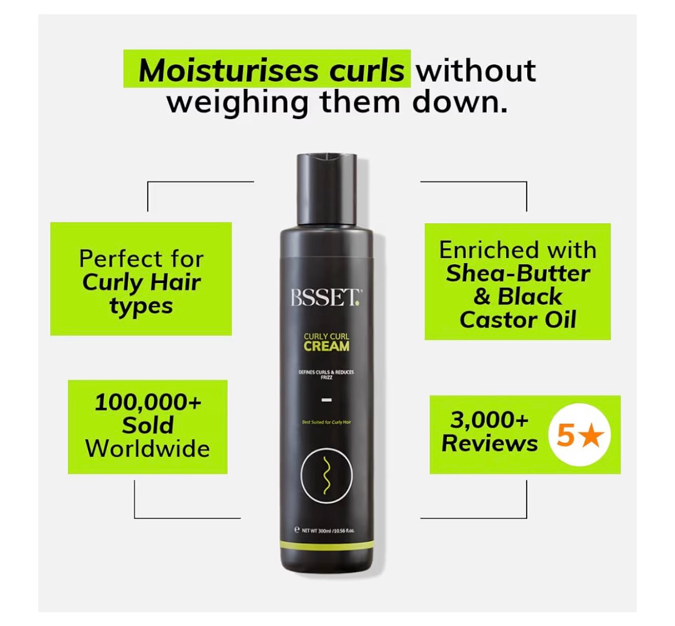 BSSET Curly Curl Cream 300ml