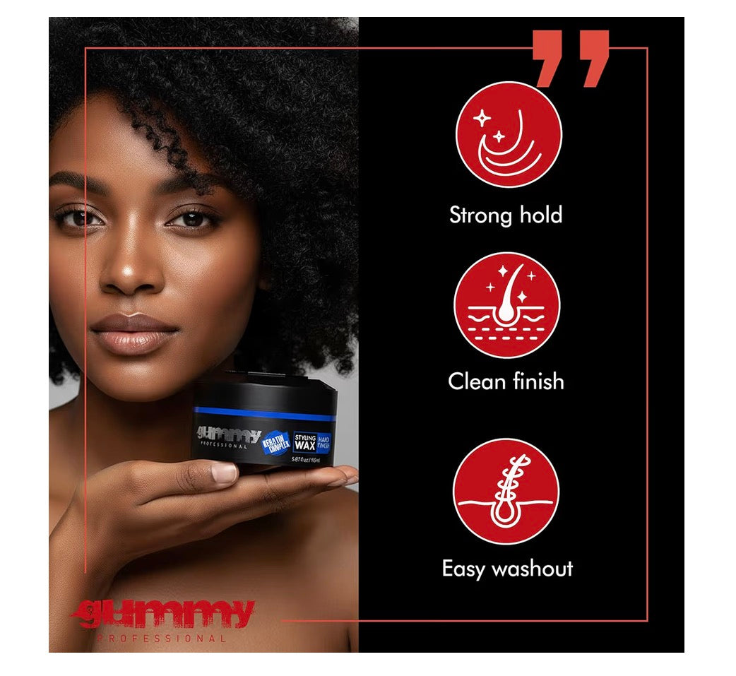Gummy Hair Styling Wax Hard Finish 150ml