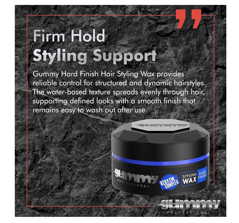 Gummy Hair Styling Wax Hard Finish 150ml