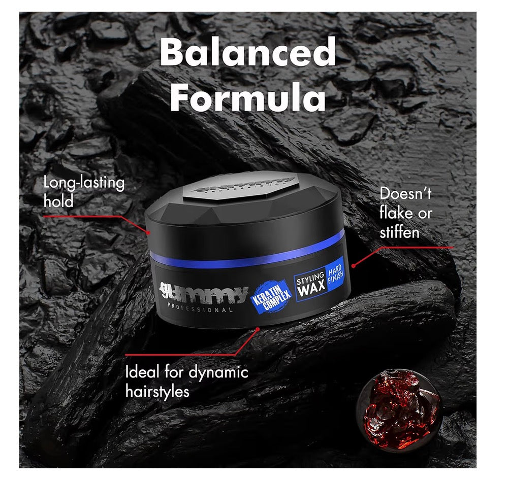 Gummy Hair Styling Wax Hard Finish 150ml