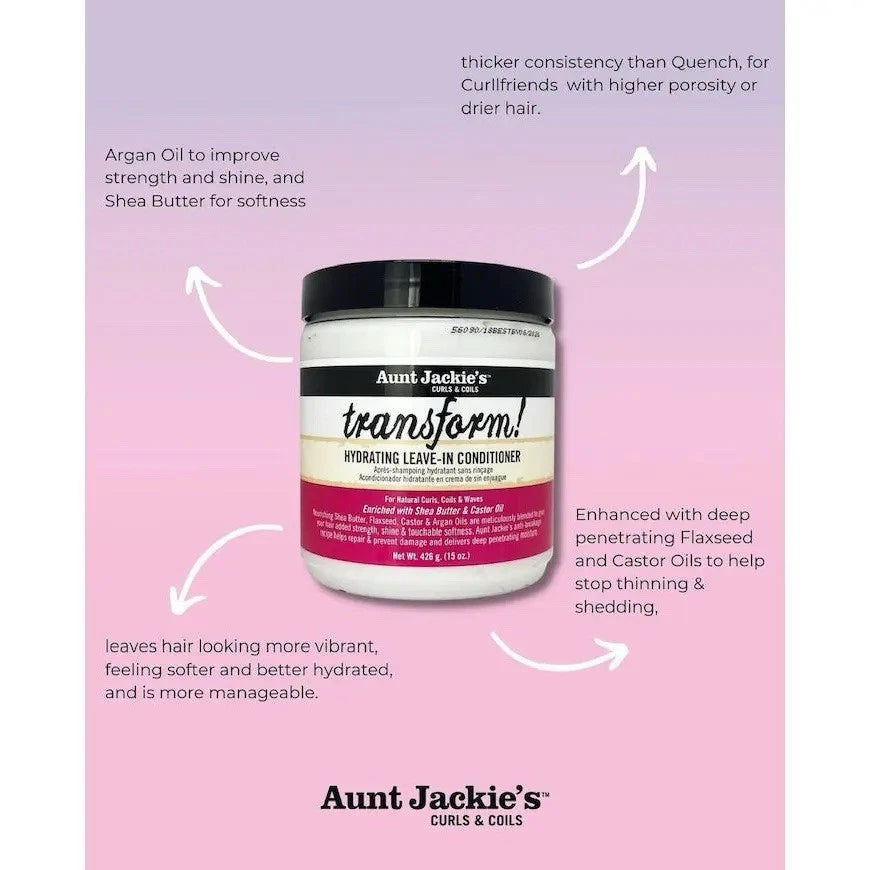 Aunt Jackie's Transform Hydrating Leave-In Conditioner 15oz