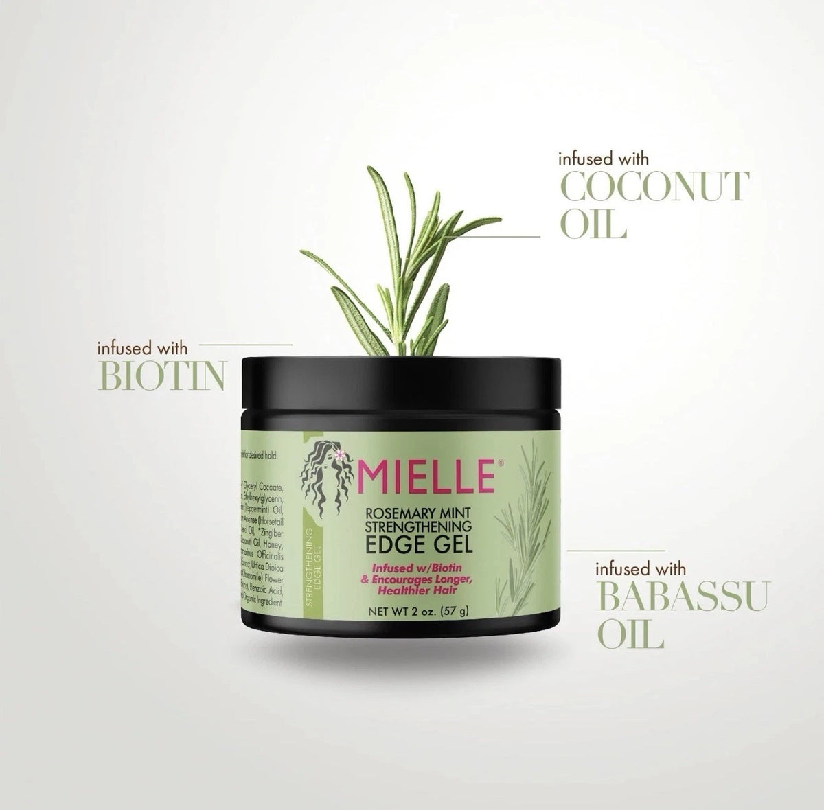 Mielle Rosemary Mint Strengthening Edge Gel 57g