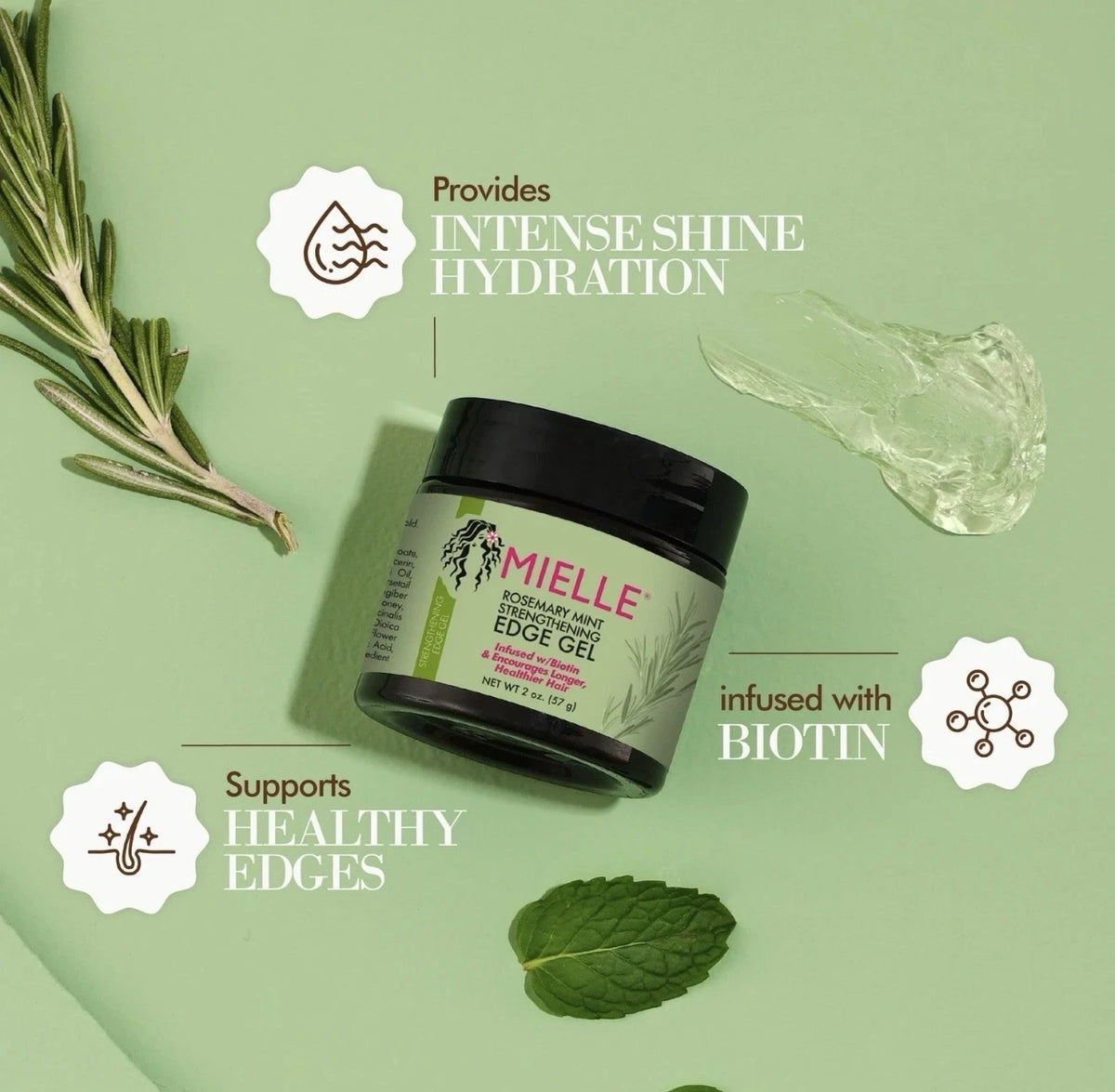 Mielle Rosemary Mint Strengthening Edge Gel 57g